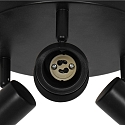Nordlux Luminaria de techo BOSTON de 3 llamas GU10 IP20, negro regulable