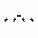 Luminaria de techo BOSTON de 4 llamas GU10 IP20, negro regulable