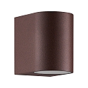 Luminaria de pared para exteriores DION SINGLE GU10 IP44, color oxidado regulable