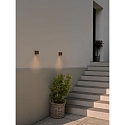 Nordlux Luminaria de pared para exteriores DION SINGLE GU10 IP44, color oxidado regulable