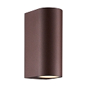 Nordlux Luminaria de pared para exteriores DION DOUBLE GU10 IP44, color oxidado regulable