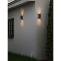 Nordlux Luminaria de pared para exteriores DION DOUBLE GU10 IP44, color oxidado regulable
