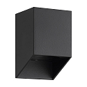 Luminaria de pared para exteriores NICO angular GU10 IP54, negro mate regulable
