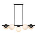 pendant luminaire LILLY 5 flames E14 IP20, black dimmable