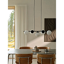 pendant luminaire LILLY 5 flames E14 IP20, black dimmable