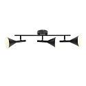 Luminaria de techo KELVIS de 3 llamas GU10 IP20, negro regulable
