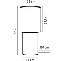 Nordlux Luminaria de pedestal IZARA 60 E27 IP20, beige 