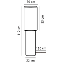 Nordlux Luminaria de pedestal IZARA 110 E27 IP20, beige 