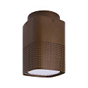 Nordlux Luminaria de techo para exteriores SIDARA angular, perforado, resistente al aire marino E27 IP54, seaside marr�n met�lico
