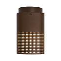 Nordlux Luminaria de techo para exteriores SIDARA angular, perforado, resistente al aire marino E27 IP54, seaside marr�n met�lico