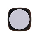 Nordlux Luminaria de techo para exteriores SIDARA angular, perforado, resistente al aire marino E27 IP54, seaside marr�n met�lico