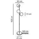Nordlux Luminaria de pedestal LILLY E14 IP20, lat�n 