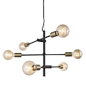 Luminaria colgante JOSEFINE E27 IP20, lat�n, negro, negro mate 