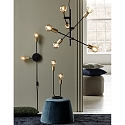 Nordlux Pendant luminaire JOSEFINE, 6x E27, IP20, black matt/brass