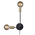 Luminaria de pared JOSEFINE E27 IP20, lat�n, negro, negro mate 