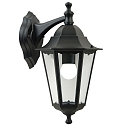 Luminaria de pared para exteriores CARDIFF DOWN E27 IP44, negro