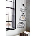 Nordlux Luminaria colgante TEES E27 IP20, negro 