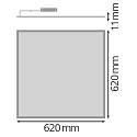 Ledvance LED panel BIOLUX HCL PL 625 S TW DALI DALI controllable, tunable white, dimmable