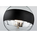 Paulmann Bombilla filamento Globe DECO GLOBE LED MIRROR-RING BLACK MATT G125 claro E27 6,5W 640lm 2700K CRI >80 regulable