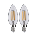 Paulmann Filamento luminoso en forma de vela C35 juego de 2 E14 4,5W 470lm 2700K CRI >80 