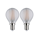 Paulmann Filamento luminoso en forma de gota P45 juego de 2 E14 4,5W 470lm 2700K CRI >80 