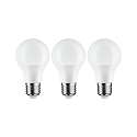 Paulmann Lámpara LED en forma de pera STANDARD OPAL A60 juego de 3, conmutable E27 8W 806lm 2700K CRI >80 