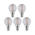Paulmann LED L�mpara gota juego de 5 E14 5W 470lm 2700K CRI 80-89