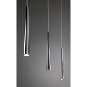 Luminaria colgante GUTTA LED de 3 llamas, lang