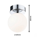 Paulmann Luminaria de pared y techo GOVE IP44, cromo, mate 