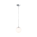 Luminaria colgante GOVE IP44, cromo 