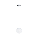 Luminaria colgante GOVE IP44, cromo 