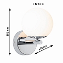 Paulmann Luminaria de pared GOVE IP44, cromo 