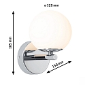 Paulmann Luminaria de pared GOVE IP44, cromo 
