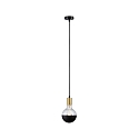 Luminaria colgante RAVI IP44 ajustable E27 IP44, dorado, negro