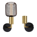 wall luminaire RAVI IP44 rigid E27 IP44, gold, black
