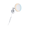 Espejo con iluminaci�n MASUA IP44 - 3X ZOOM 3 veces, redondo, con brazo flexible, CCT Switch, inclinable IP44 / IP20, cromo 