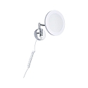 Paulmann Espejo con iluminaci�n MASUA IP44 - 3X ZOOM 3 veces, redondo, con brazo flexible, CCT Switch, inclinable IP44 / IP20, cromo 