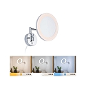 Paulmann Espejo con iluminaci�n MASUA IP44 - 3X ZOOM 3 veces, redondo, con brazo flexible, CCT Switch, inclinable IP44 / IP20, cromo 
