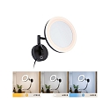 Paulmann Espejo con iluminaci�n MASUA IP44 - 3X ZOOM 3 veces, redondo, con brazo flexible, CCT Switch, inclinable IP44 / IP20