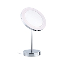 Paulmann Espejo con iluminaci�n MASUA IP44 - 3X ZOOM 3 veces, redondo, CCT Switch, con enchufe, ajustable IP44 / IP20, cromo 