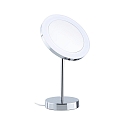Paulmann Espejo con iluminaci�n MASUA IP44 - 3X ZOOM 3 veces, redondo, CCT Switch, con enchufe, ajustable IP44 / IP20, cromo 