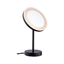 Paulmann Espejo con iluminaci�n MASUA IP44 - 3X ZOOM 3 veces, redondo, CCT Switch, con enchufe, ajustable IP44 / IP20, negro mate 