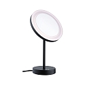 Paulmann Espejo con iluminaci�n MASUA IP44 - 3X ZOOM 3 veces, redondo, CCT Switch, con enchufe, ajustable IP44 / IP20, negro mate 