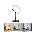 Paulmann Espejo con iluminaci�n MASUA IP44 - 3X ZOOM 3 veces, redondo, CCT Switch, con enchufe, ajustable IP44 / IP20, negro mate 