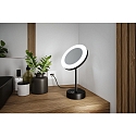 Paulmann Espejo con iluminaci�n MASUA IP44 - 3X ZOOM 3 veces, redondo, CCT Switch, con enchufe, ajustable IP44 / IP20, negro mate 