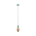 Luminaria colgante NEORDIC TILLA de 1 llama E27 IP20, verde claro regulable
