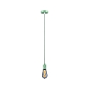 Luminaria colgante NEORDIC TILLA de 1 llama E27 IP20, verde claro regulable