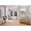 Paulmann Espejo con iluminaci�n JORA LED angular, con interruptor, con brazo articulado, CCT Switch, con enchufe IP44, cromo, blanco 