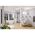 Paulmann Espejo con iluminaci�n JORA LED angular, con interruptor, con brazo articulado, CCT Switch, con enchufe IP44, cromo, blanco 