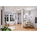 Paulmann Espejo con iluminaci�n JORA LED angular, con interruptor, con brazo articulado, CCT Switch, con enchufe IP44, cromo, blanco 
